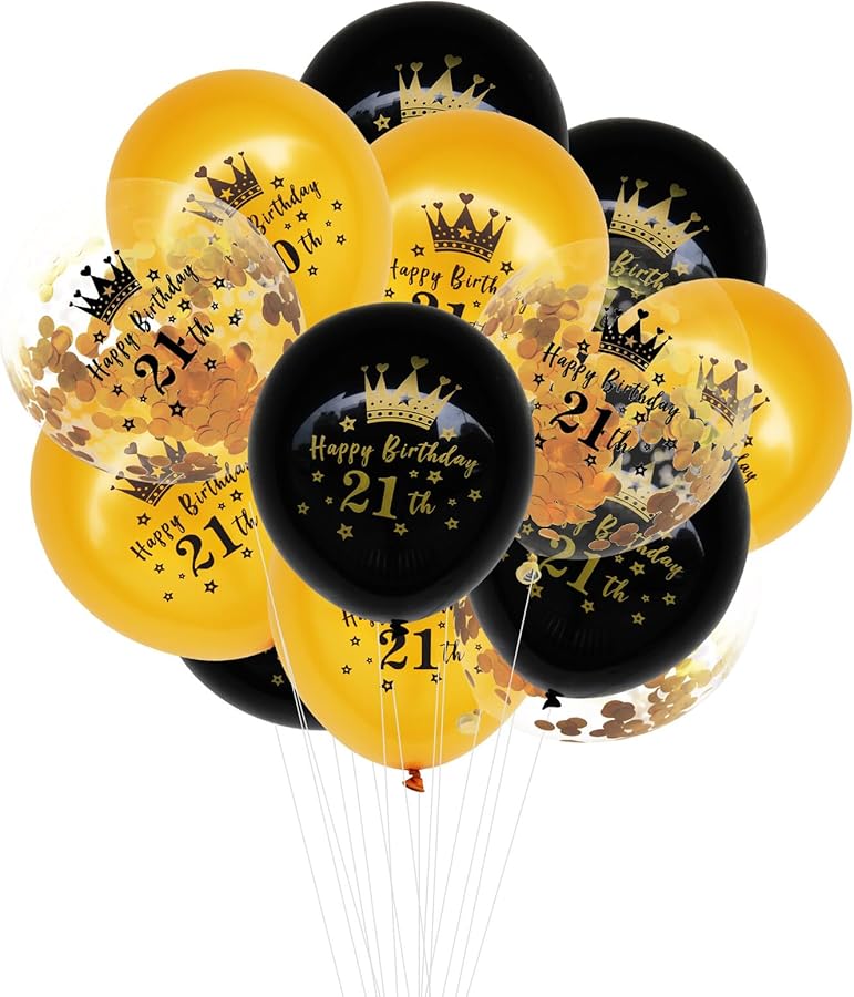 15pcs Confetti Latex Balloons Crown Print Pastel Theme Birthday Party Decorations - Image 1